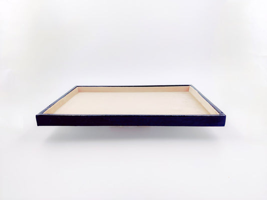 Crocodile Cream Suede Fabric Jewellery Display Tray