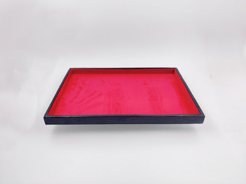 Crocodile red suede fabric Jewellery Display Tray