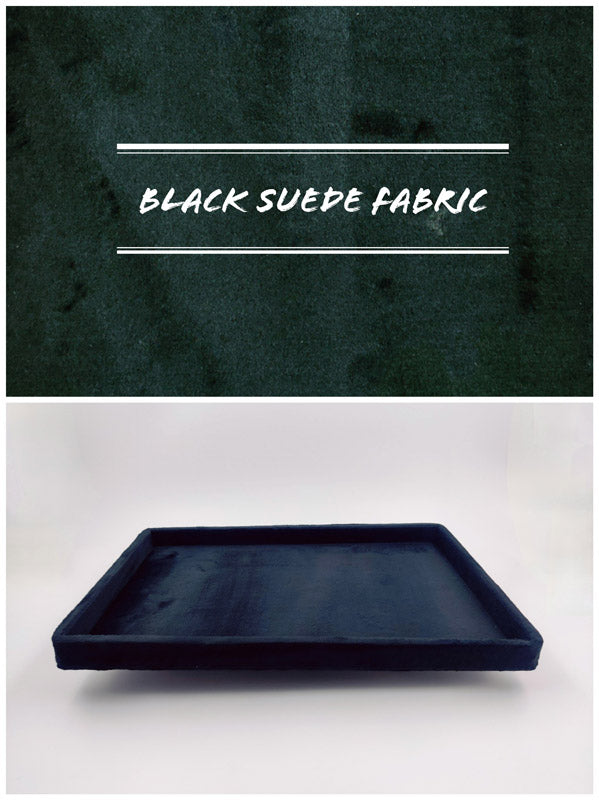 Black Suede Fabric Jewellery Display tray