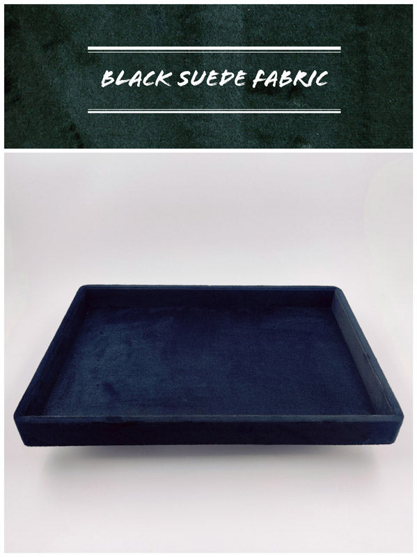 Black Suede Fabric Jewellery Display tray(Long Height)