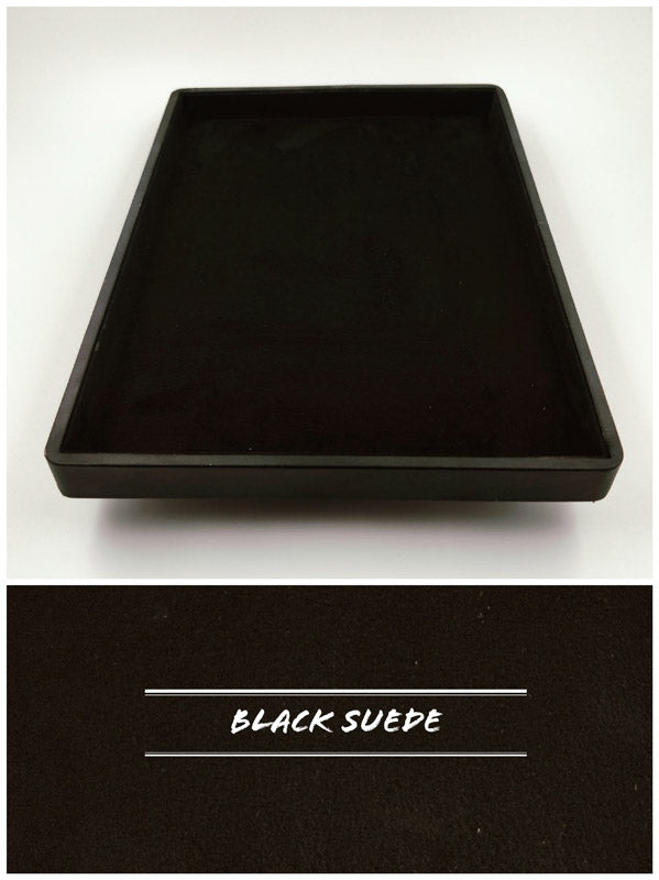 Rexine Black Suede Fabric Jewellery Display Tray