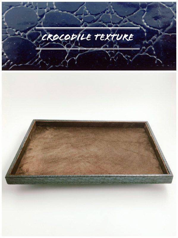 Crocodile Rexine Material Jewellery Display Tray(Large)