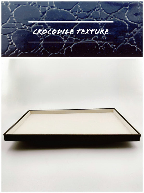 Crocodile Cream Suede Fabric Jewellery Display Tray(Large)