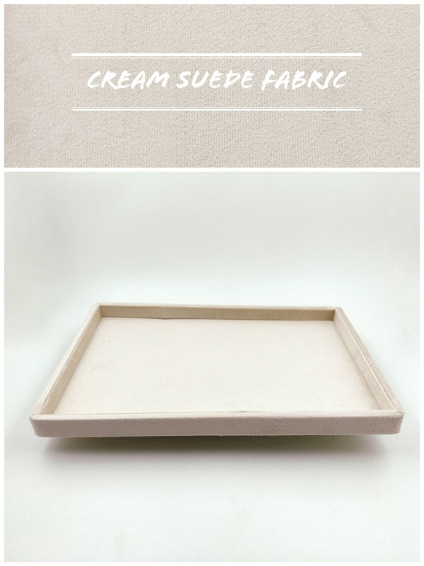 Cream Suede Fabric Jewellery Display tray