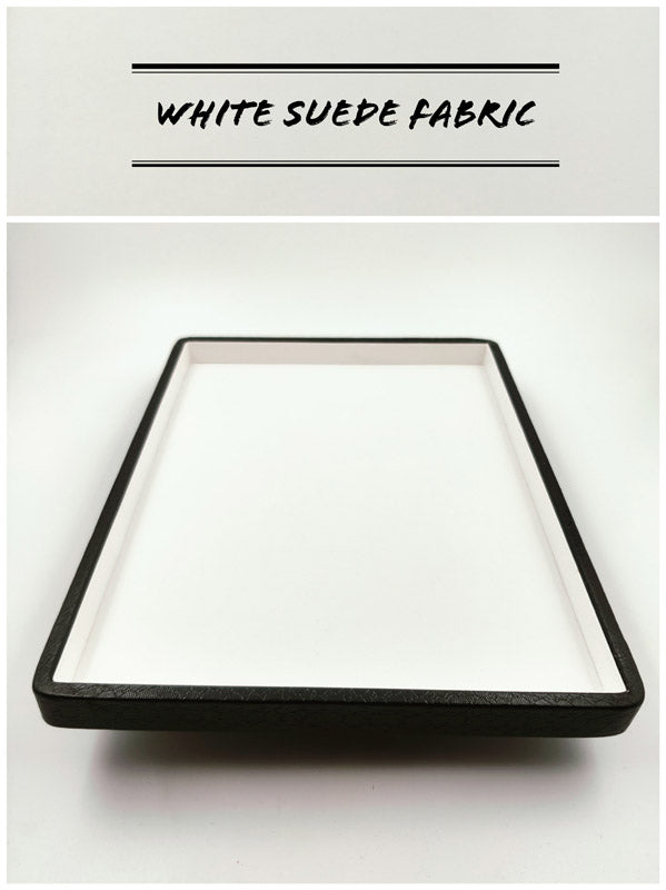 Crocodile White Suede Fabric Jewellery Display Tray