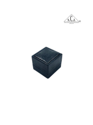 Black Crocodile Texture Small Ring Box