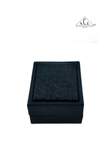Black Crocodile Texture Earrings, Tops Box