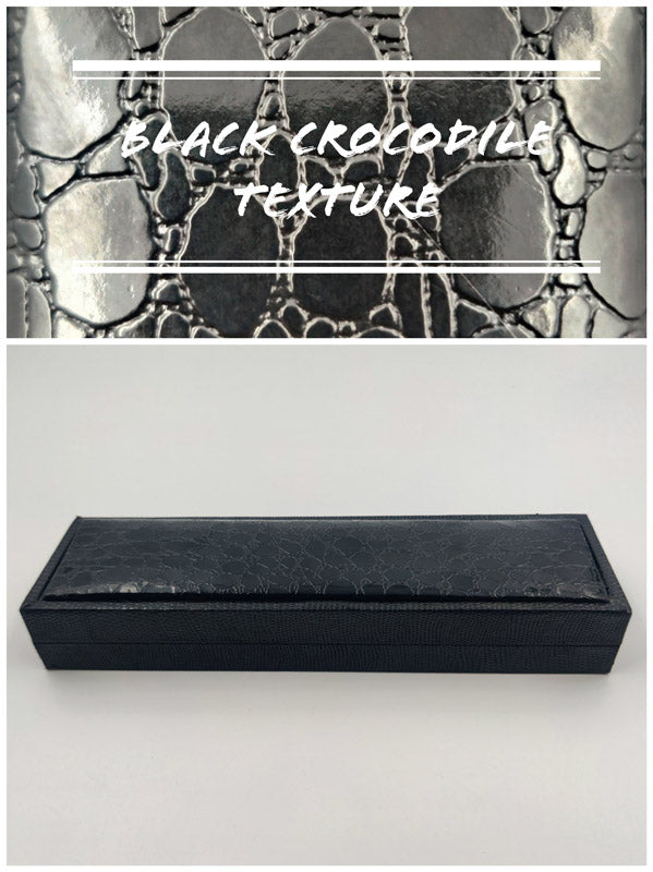 Black Crocodile Texture Bracelet Box