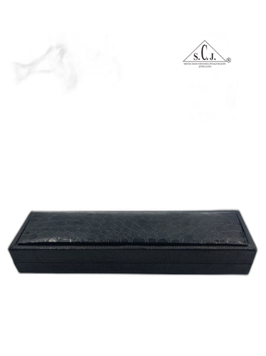 Black Crocodile Texture Bracelet Box