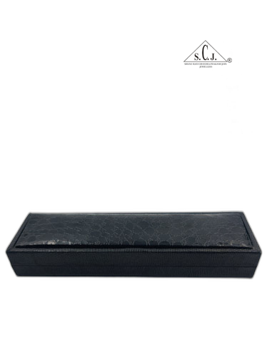 Black Crocodile Texture Small Chain Box