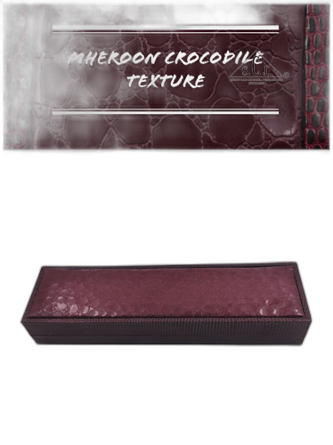 Maroon Crocodile Texture Small Chain Box