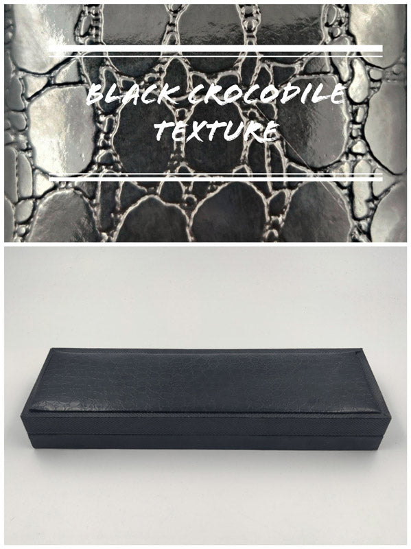 Black Crocodile Texture Large Chain Box