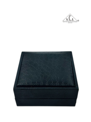 Black Crocodile Texture Pendant Box