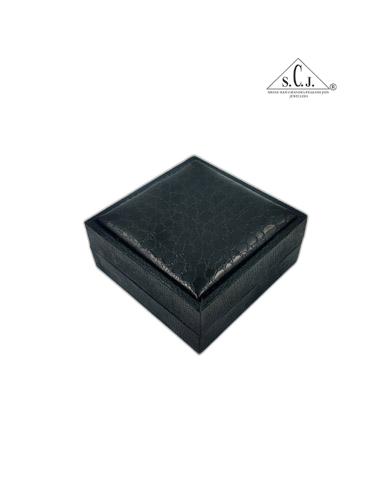 Black Crocodile Texture Pendant Box