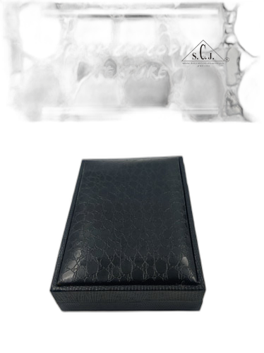 Black Crocodile Texture Pendant Set Box