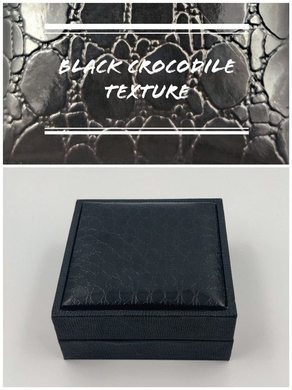 Black Crocodile Texture Single Bangle Box