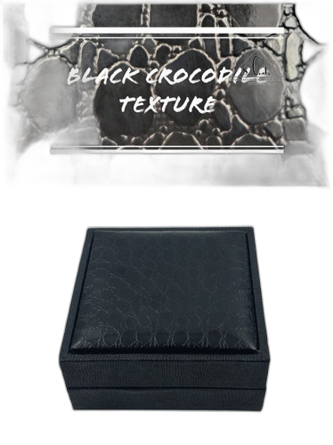 Black Crocodile Texture Single Bangle Box