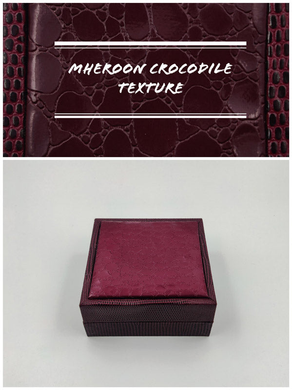 Maroon Crocodile Texture Single Bangle Box