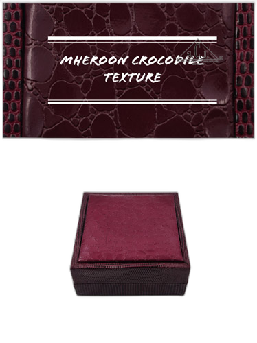 Maroon Crocodile Texture Single Bangle Box