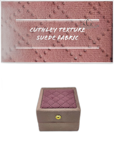 Pink Cuthley Texture Suede Fabric Earring/tops LED Light Box