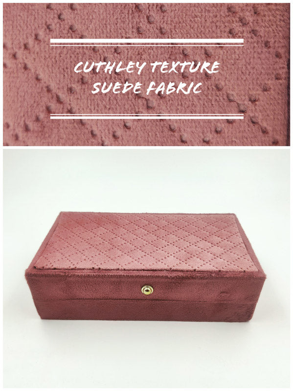 Pink Cuthley Texture Suede Fabric Double Bangle LED Light Box