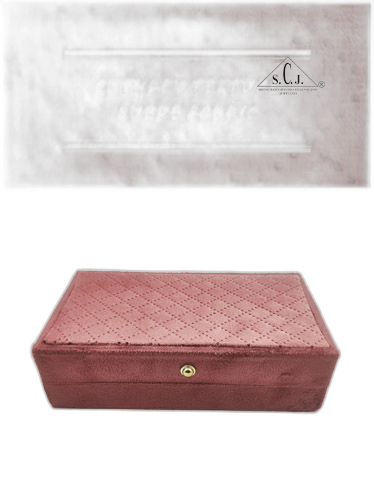 Pink Cuthley Texture Suede Fabric Double Bangle LED Light Box