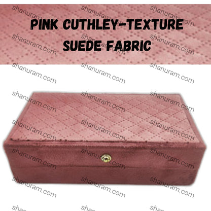 Pink Cuthley Texture Suede Fabric Double Bangle LED Light Box
