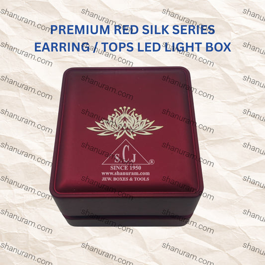 Premium Red Silk Series Earring / tops LED Light box