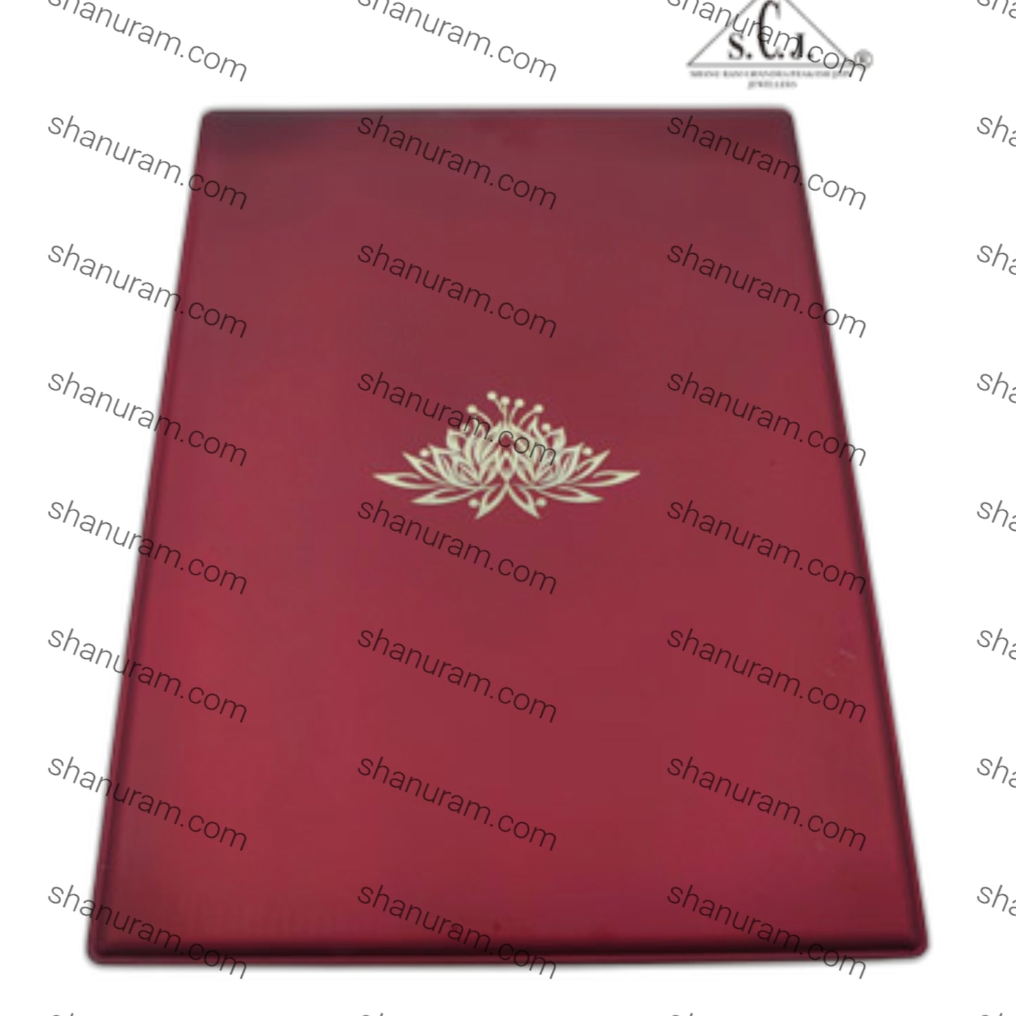 Premium Red Silk Series Large Necklace Set LED Light Box