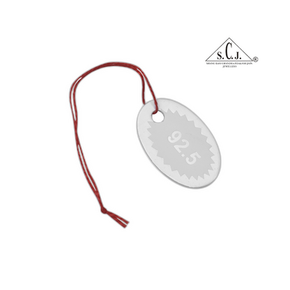 High Quality Silver Jewelry Tags – 92.5 Pre-Printed (Pack of 10 Bunches | Approx. 500 Tags)