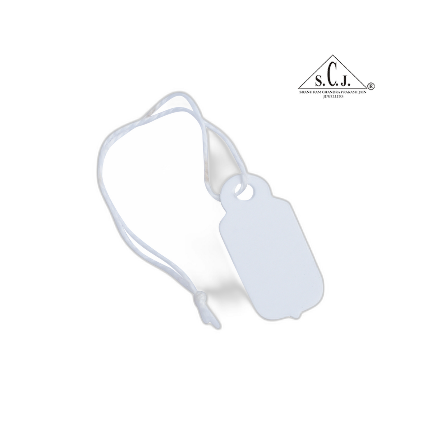 Plain White Jewelry Price Tags with White Thread (Pack of 10 Bunches | Approx. 500 Tags)