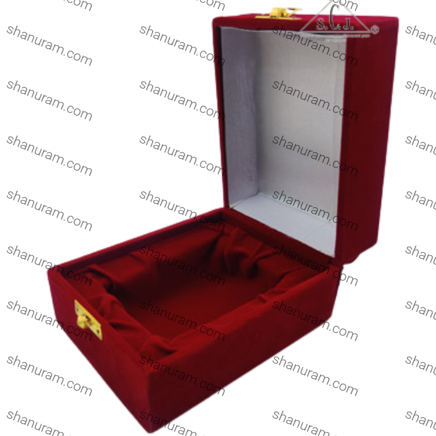 Red Velvet Single Silver Plated Glass Box