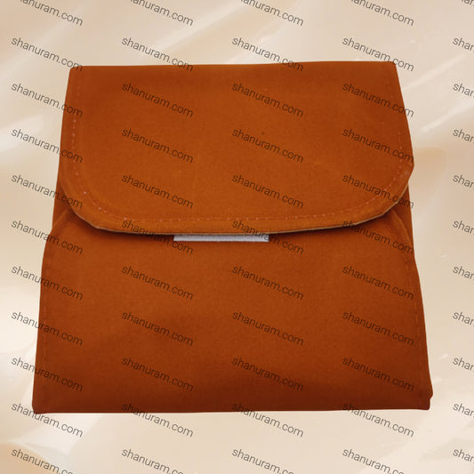 Rust Brown Velvet Necklace Set Folder