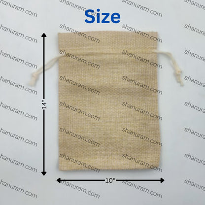 SCJ Jute Pouch – Eco-Friendly Small Jute Bags for Gift, Jewelry, Packaging (10 x 14 cm, 50 pcs)
