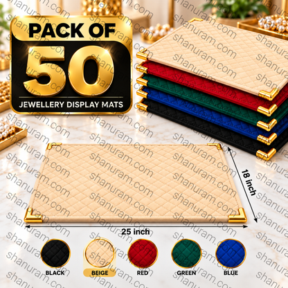 SCJ Premium Suede Jewellery Display Counter Cloth 18 x 25 Inches with Metal Corners | Jewellery & Gemstone Display Mat