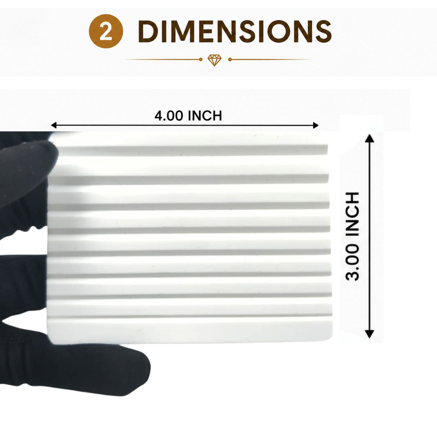 SCJ Gem Display Tray – Diamond Grading Board & Color Comparison Plate | White & Black | 2.25 x 3.25 Inch