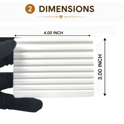 SCJ Gem Display Tray – Diamond Grading Board & Color Comparison Plate | White & Black | 2.25 x 3.25 Inch