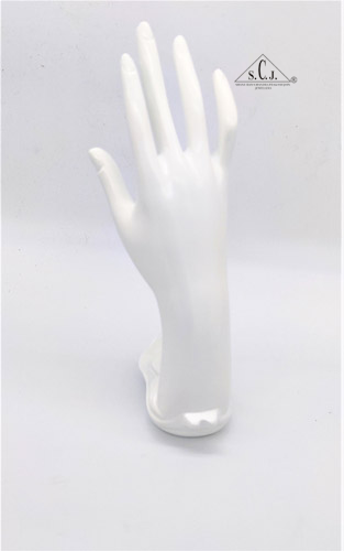 Hand Finger Jewellery Chain Ring Bracelet White Display Stand Holder