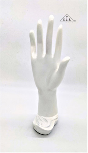 Hand Finger Jewellery Chain Ring Bracelet White Display Stand Holder
