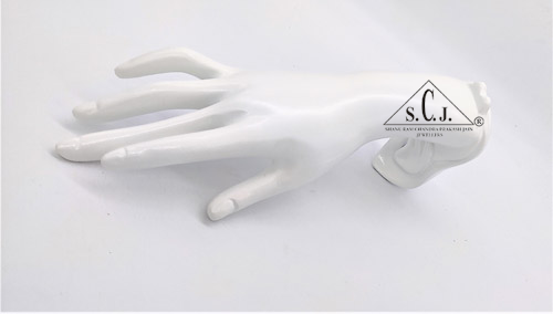 Hand Finger Jewellery Chain Ring Bracelet White Display Stand Holder