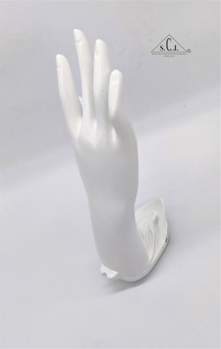 Hand Finger Jewellery Chain Ring Bracelet White Display Stand Holder