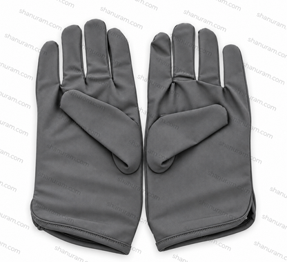 SCJ Grey Dress Gloves for Jewellery Handling, Watch Handling & Professional Use | Soft Stretch Fabric | Pair