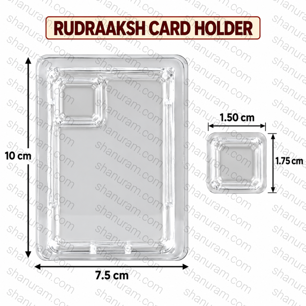 Premium Transparent Rudraksh &amp; Gemstone Card Holder – Pack of 100 Pieces | Protective Display &amp; Packaging Case