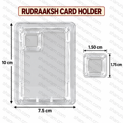Premium Transparent Rudraksh &amp; Gemstone Card Holder – Pack of 100 Pieces | Protective Display &amp; Packaging Case