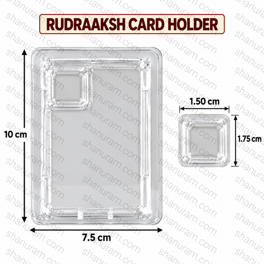 Premium Transparent Rudraksh &amp; Gemstone Card Holder – Pack of 100 Pieces | Protective Display &amp; Packaging Case