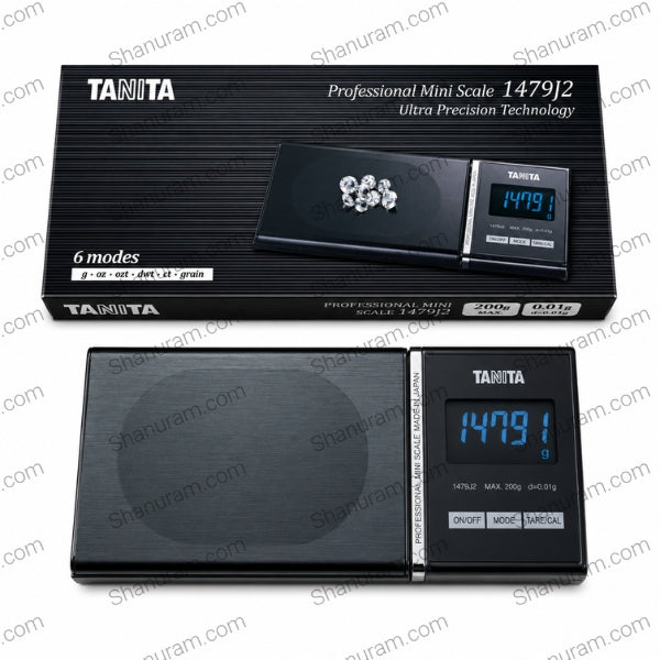 TANITA Professional Mini Digital Scale 1479J2 – 200g High Precision Jewellery Scale